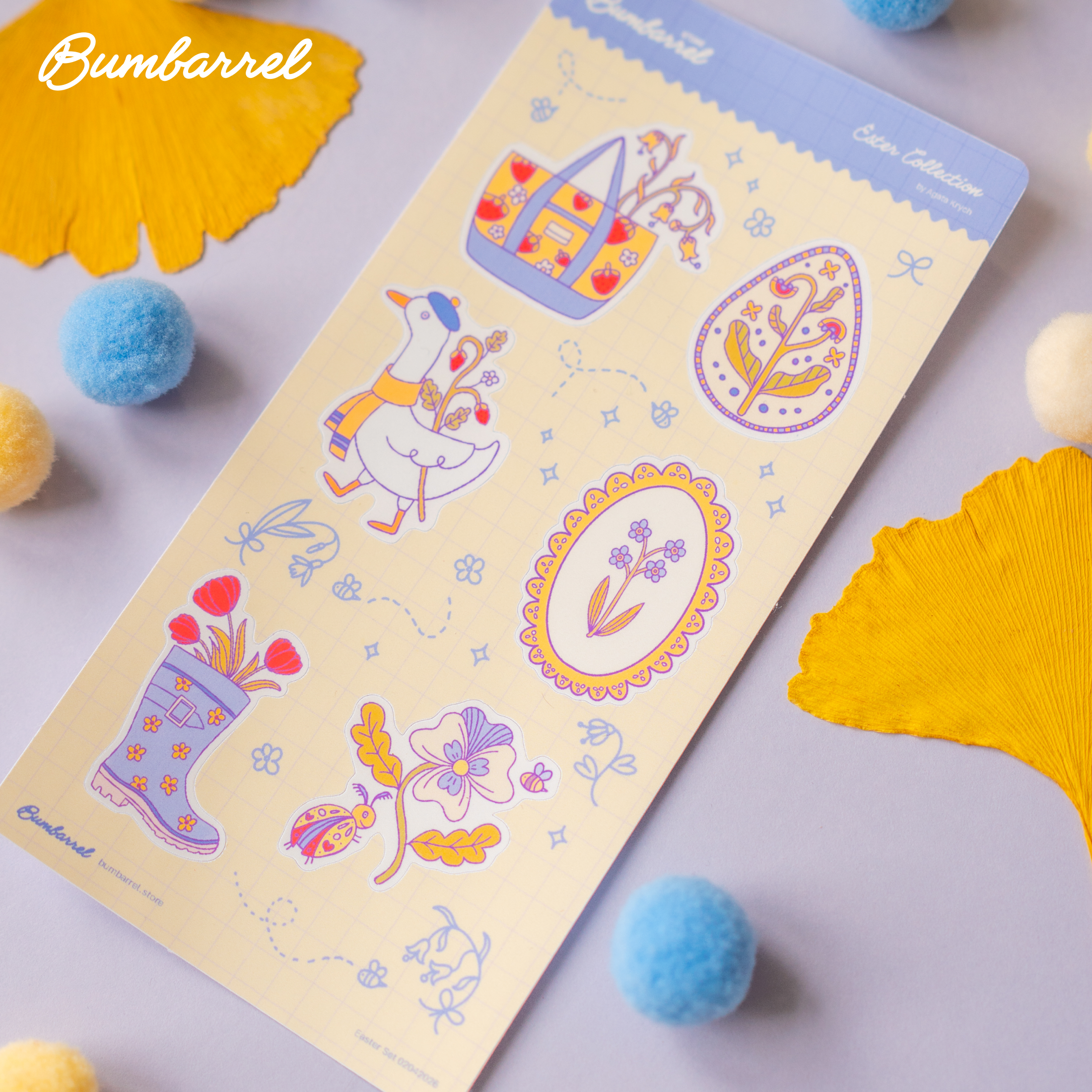Spring Easter Folk Sticker Sheet Vol 1. | Colorful Planner Stickers