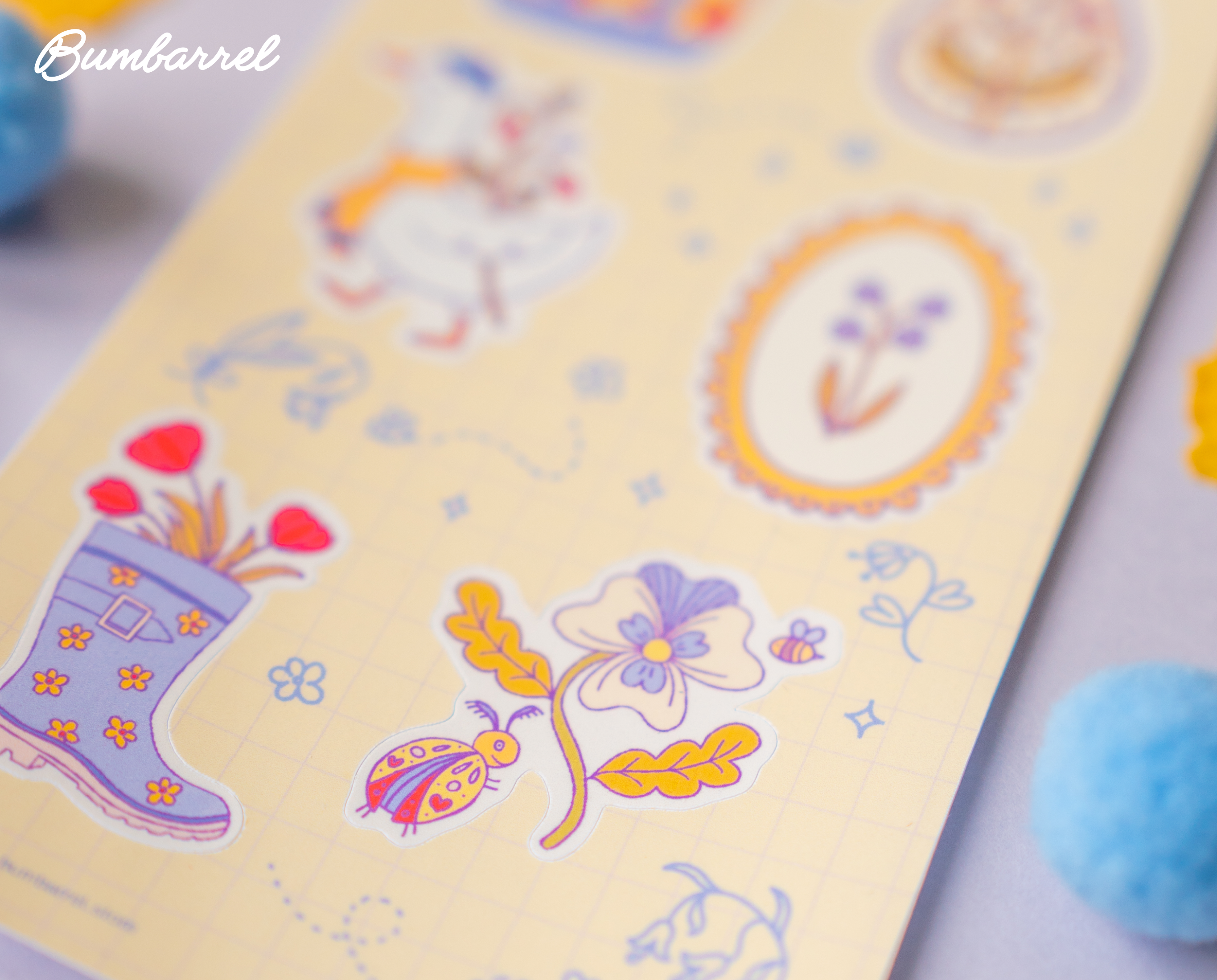 Spring Easter Folk Sticker Sheet Vol 1. | Colorful Planner Stickers