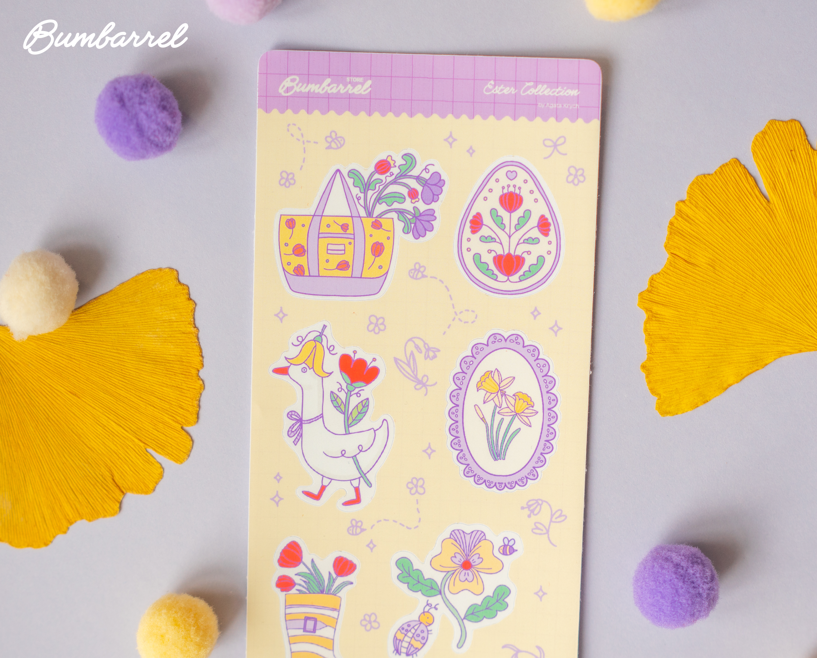 Spring Easter Folk Sticker Sheet Vol 2. | Colorful Planner Stickers