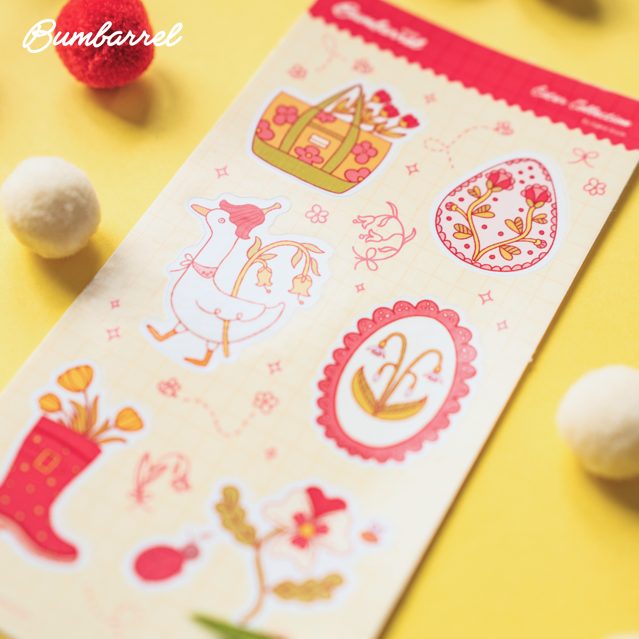 Spring Easter Folk Sticker Sheet Vol 3. | Colorful Planner Stickers