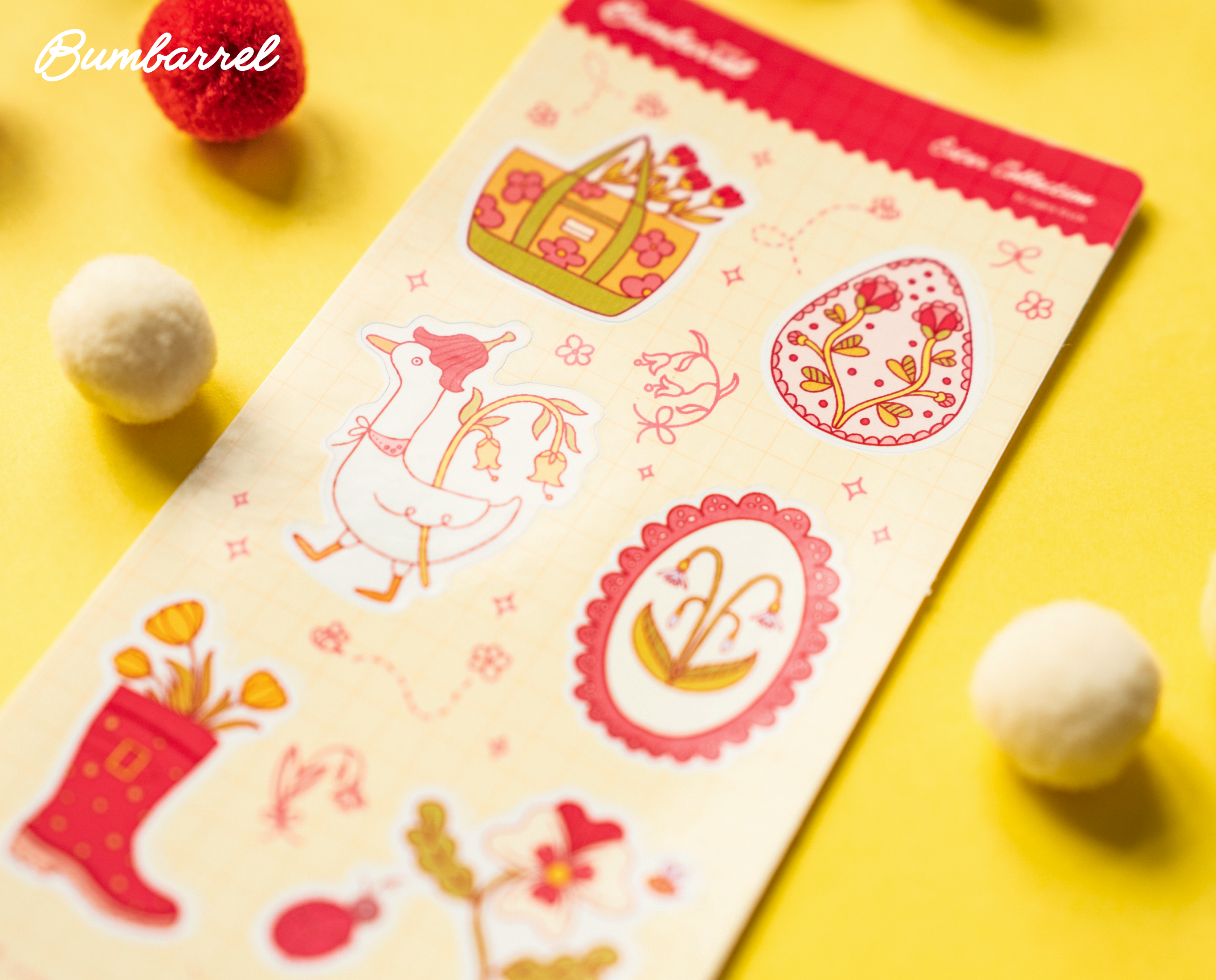 Spring Easter Folk Sticker Sheet Vol 3. | Colorful Planner Stickers