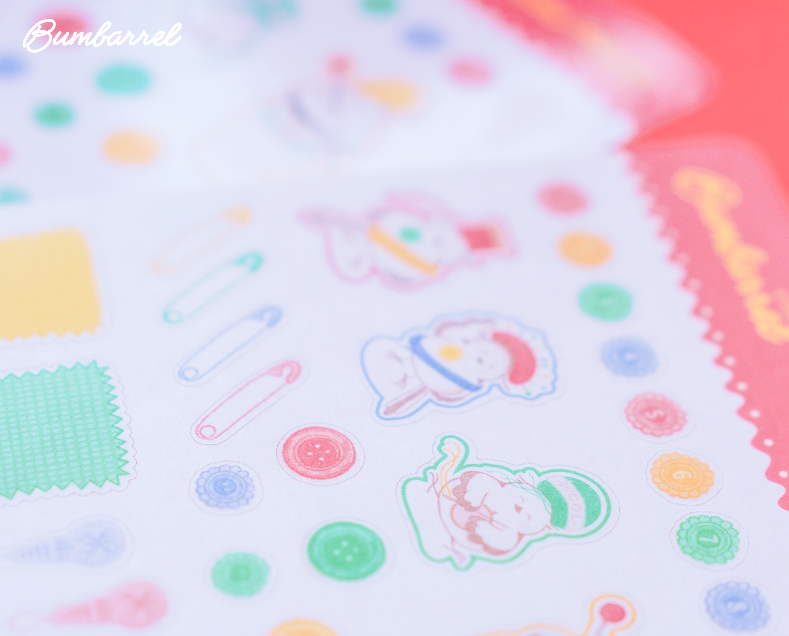 Red Embroidery & Journaling Sticker Sheet | Set 2 of 3 Artisan Planning