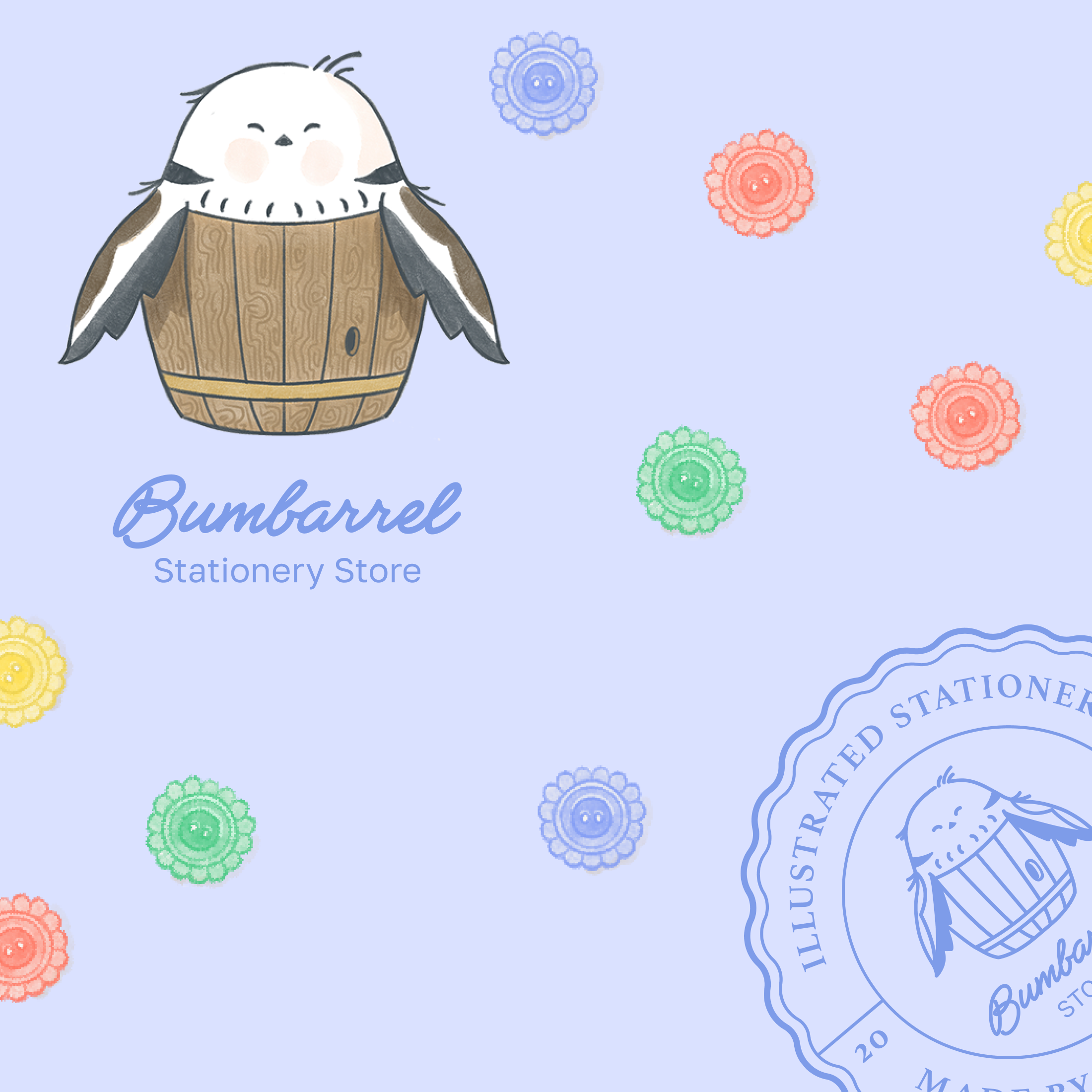 Folk Heritage Button Alphabet & Washi Sticker Sheet | Set 3 of 3 Embroidery Collection