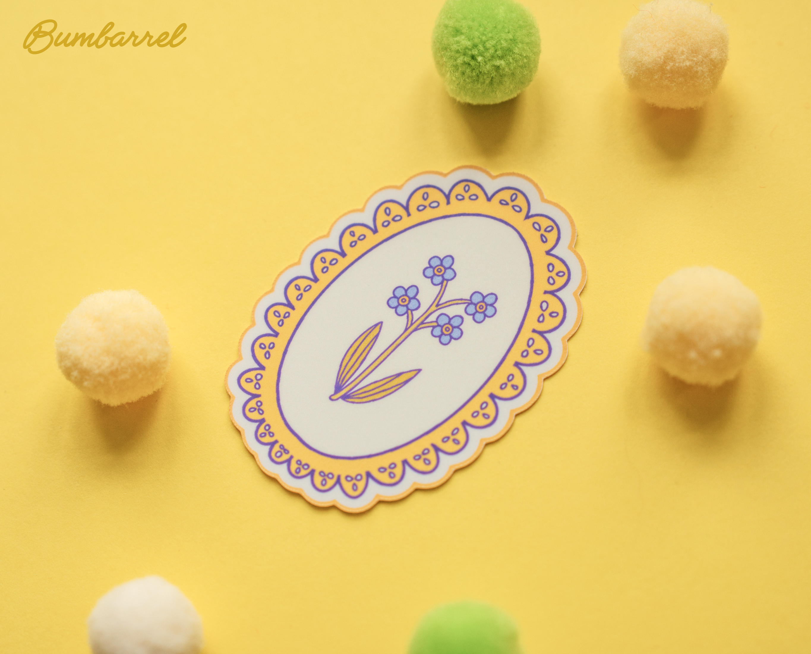 Big Spring Die-Cut Sticker Set | 3 Large Hand-Painted Decals in Gift Packaging