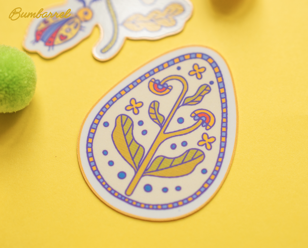 Big Spring Die-Cut Sticker Set | 3 Large Hand-Painted Decals in Gift Packaging