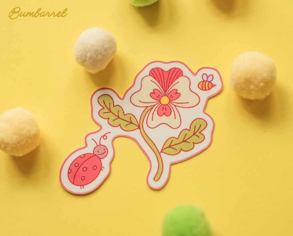 Big Spring Die-Cut Sticker Set | 3 Large Hand-Painted Decals in Gift Packaging