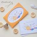 Custom Personalized Note Cards | 4 Illustrated Envelopes with Oval View