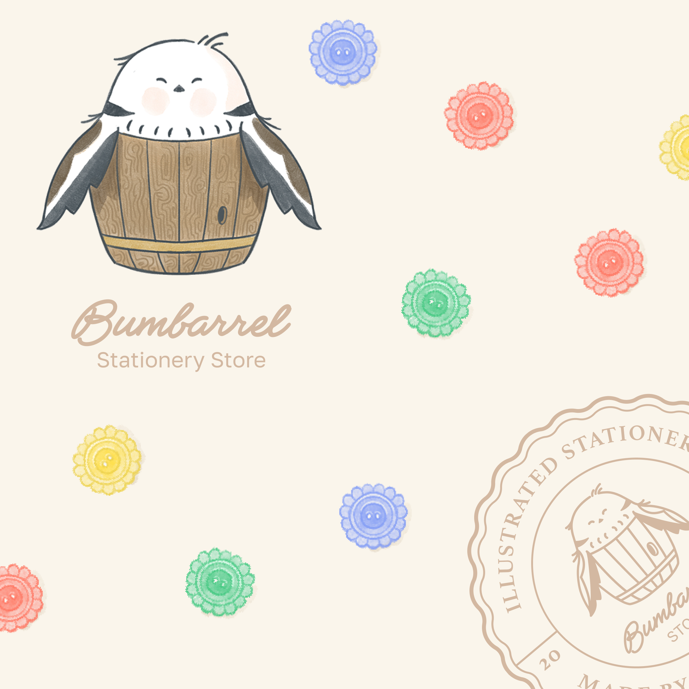 Custom Personalized Note Cards | 4 Illustrated Envelopes with Oval View