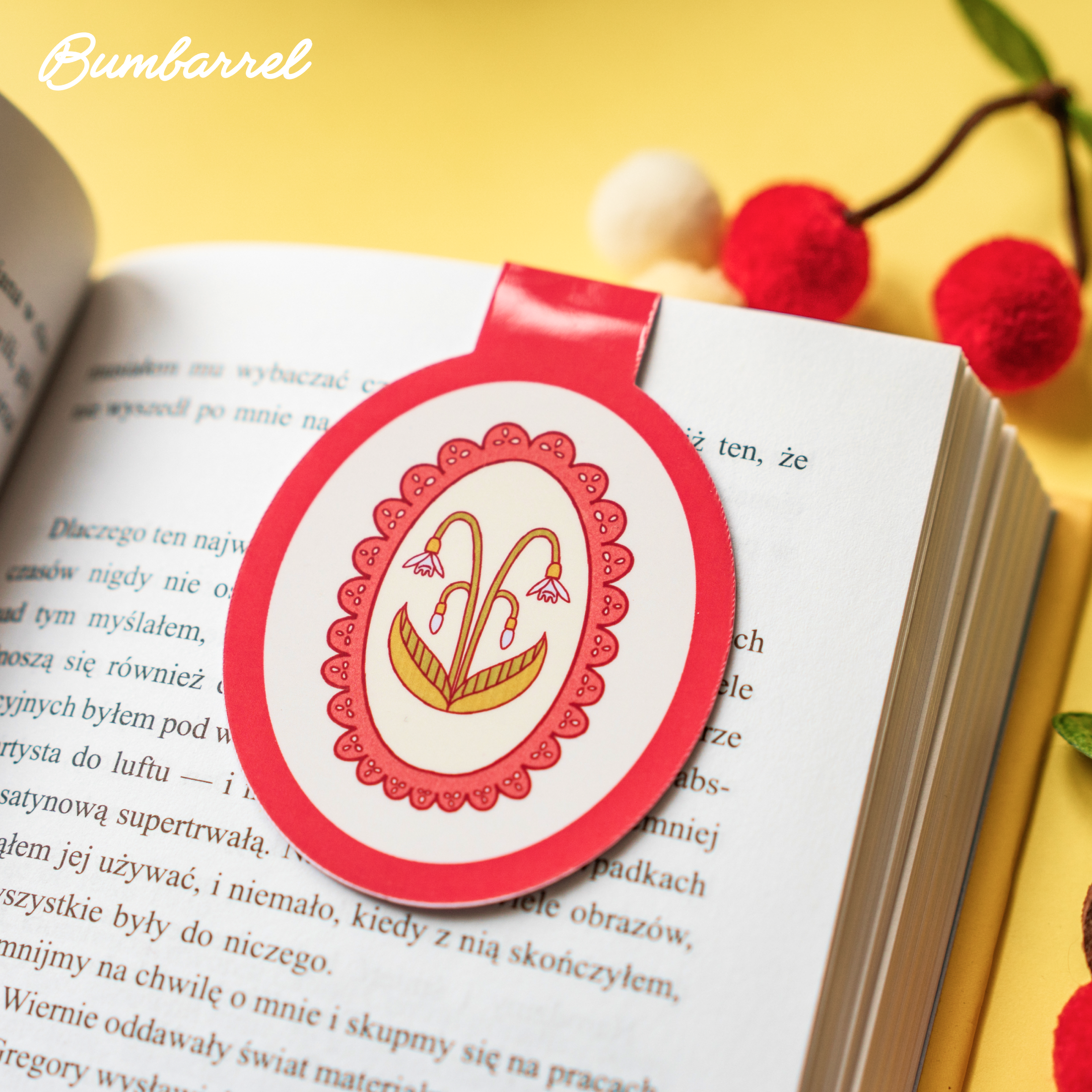 Snowdrop Frame Bookmark | Hand-Painted Art