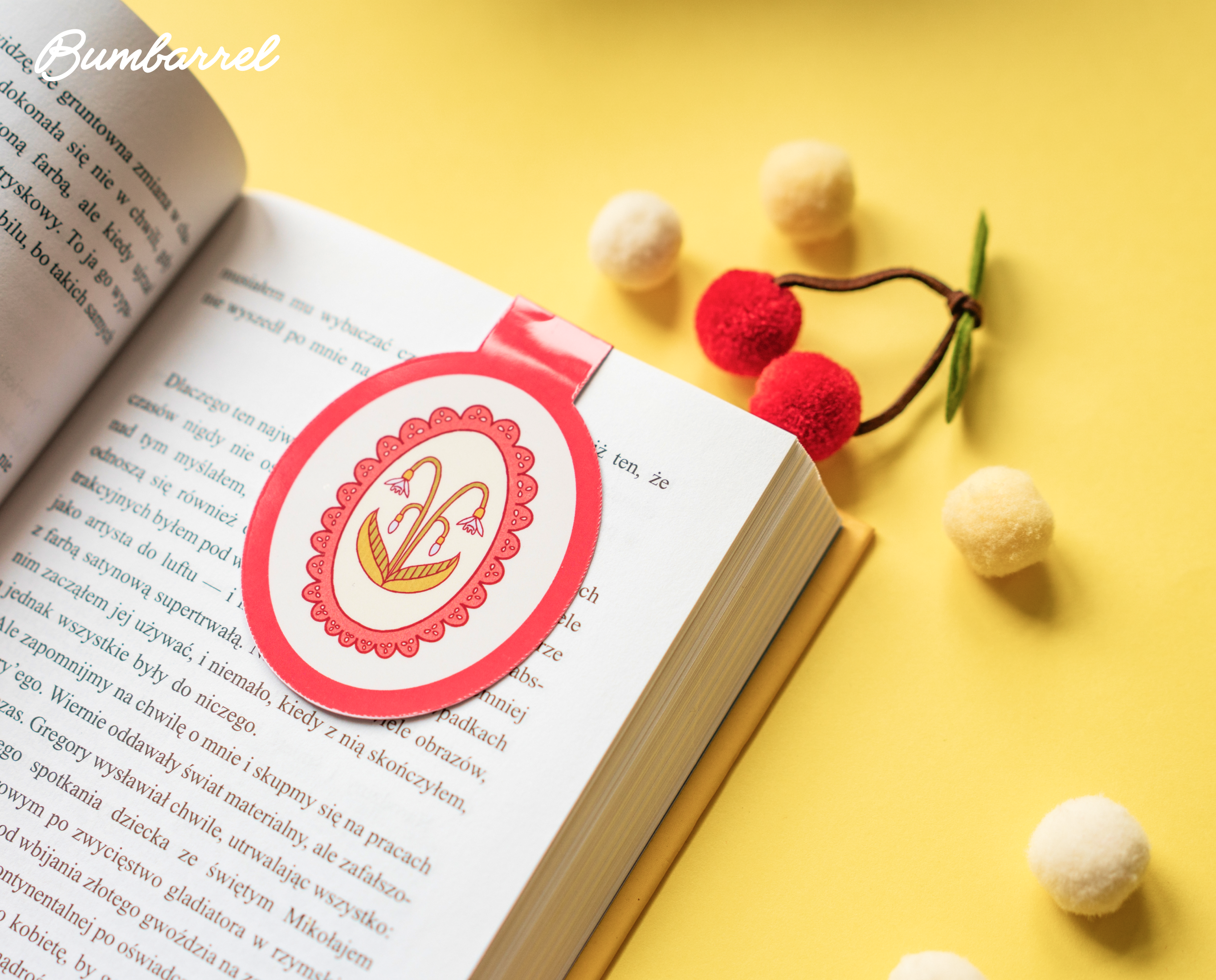 Snowdrop Frame Bookmark | Hand-Painted Art