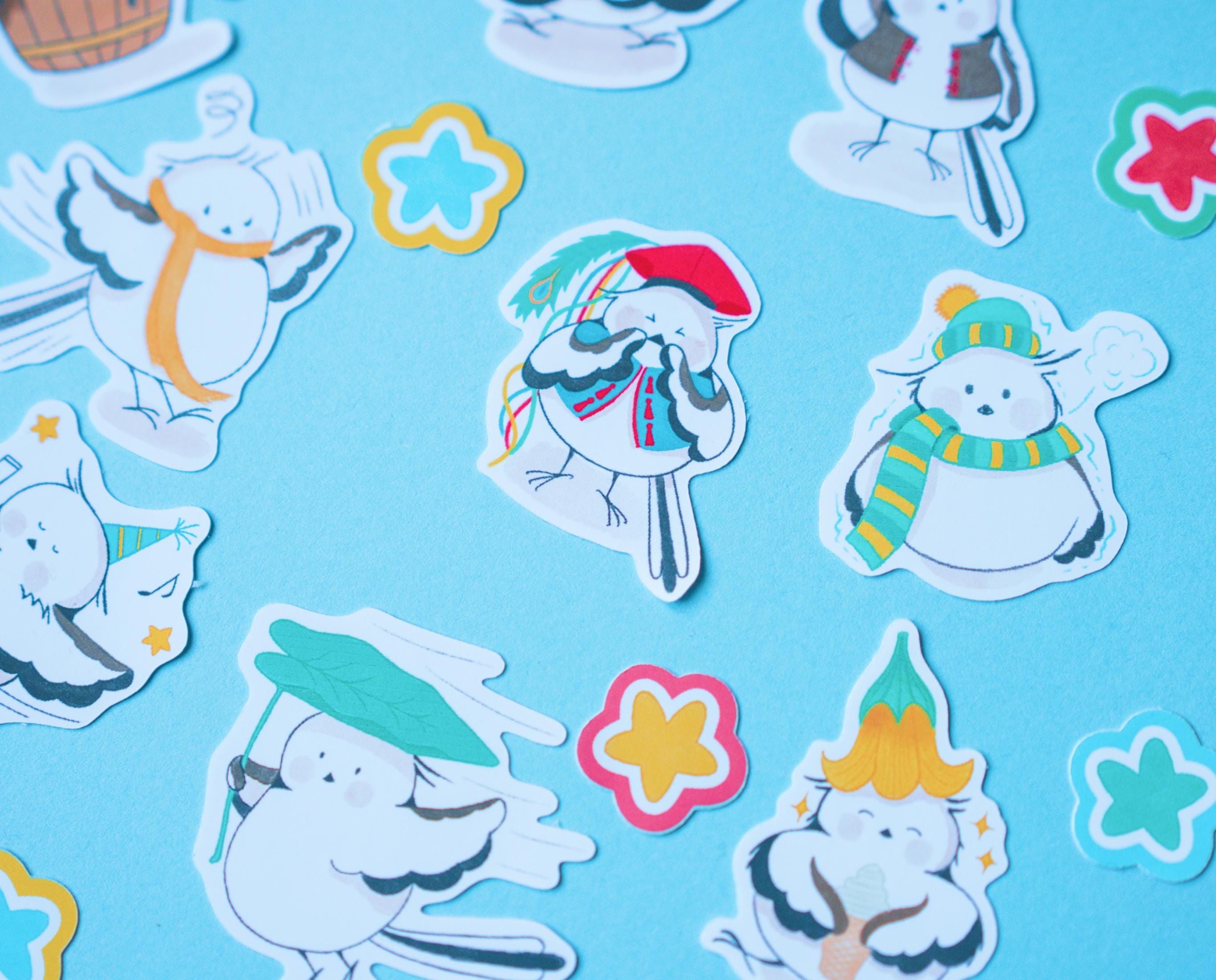 The Bumbarrel bundle | 19 Hand-Drawn Stickers, Complete Mascot Collection Vol. 1-3