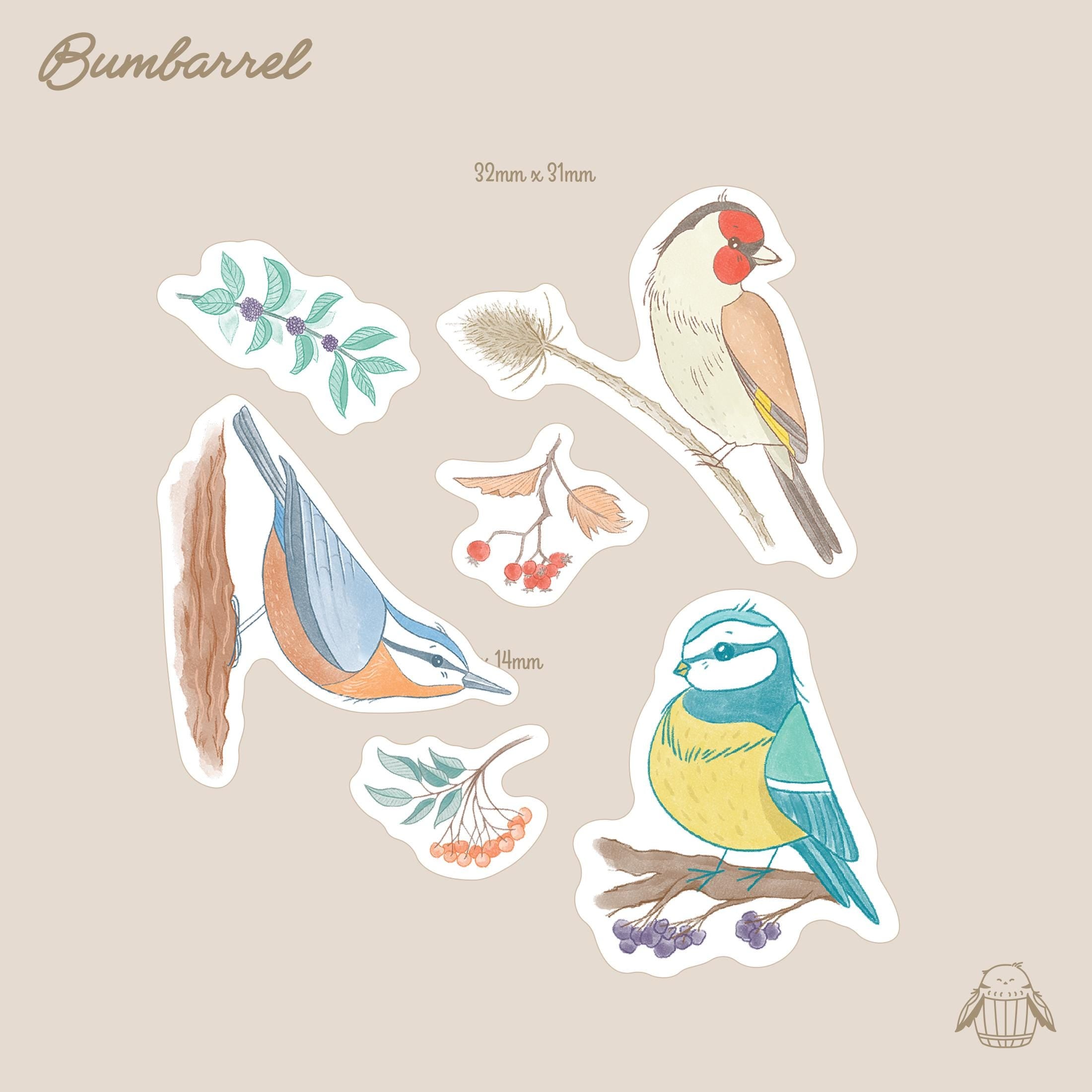 The Bird Watching Journal Stickers Sheet