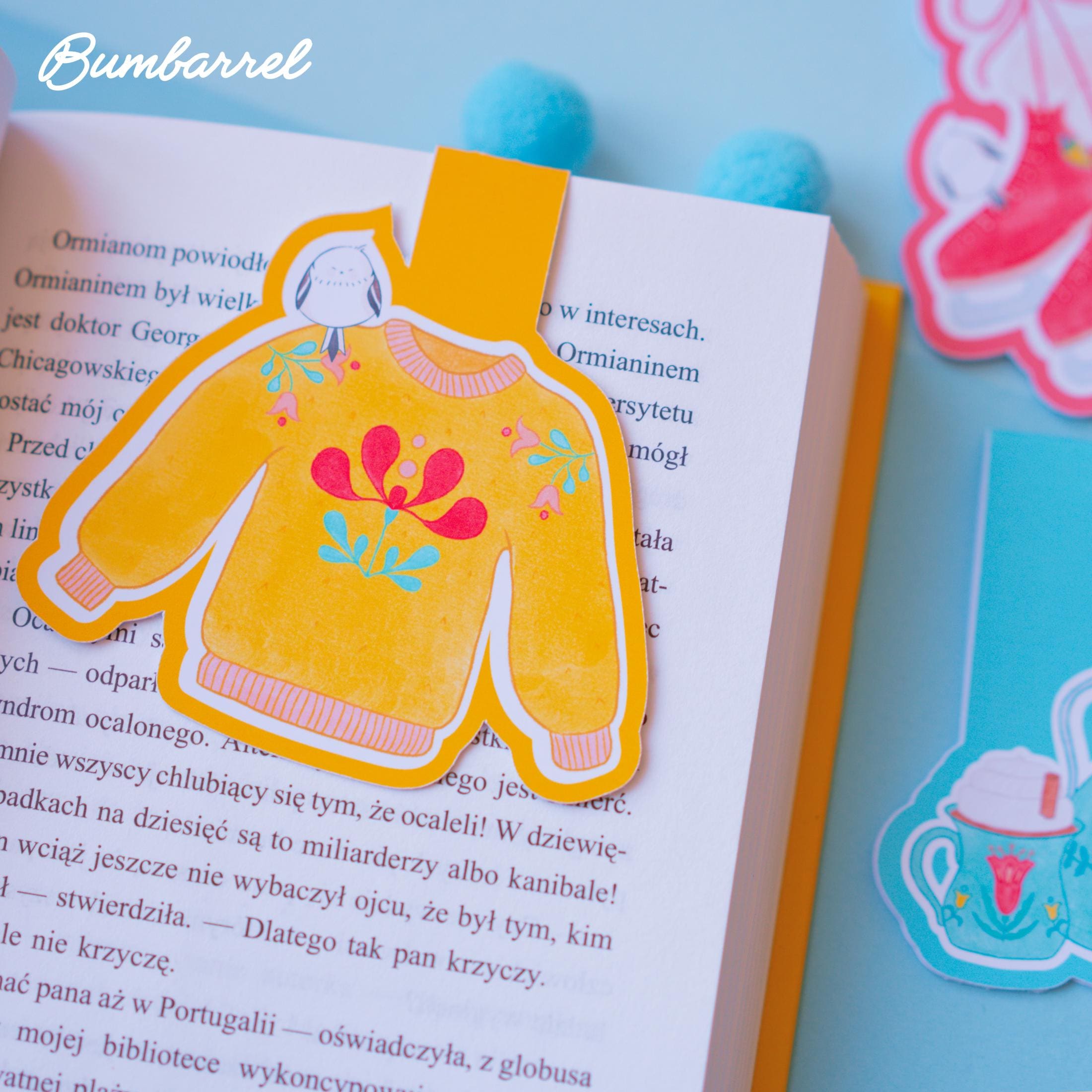 Hand-Painted Cozy Bookmark