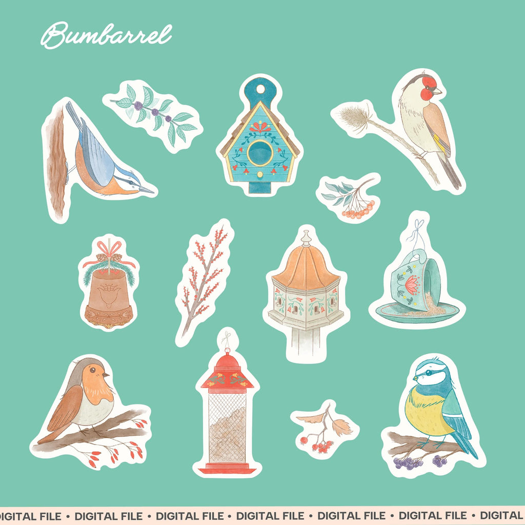 Digital Product: Bird Watching Journal Stickers
