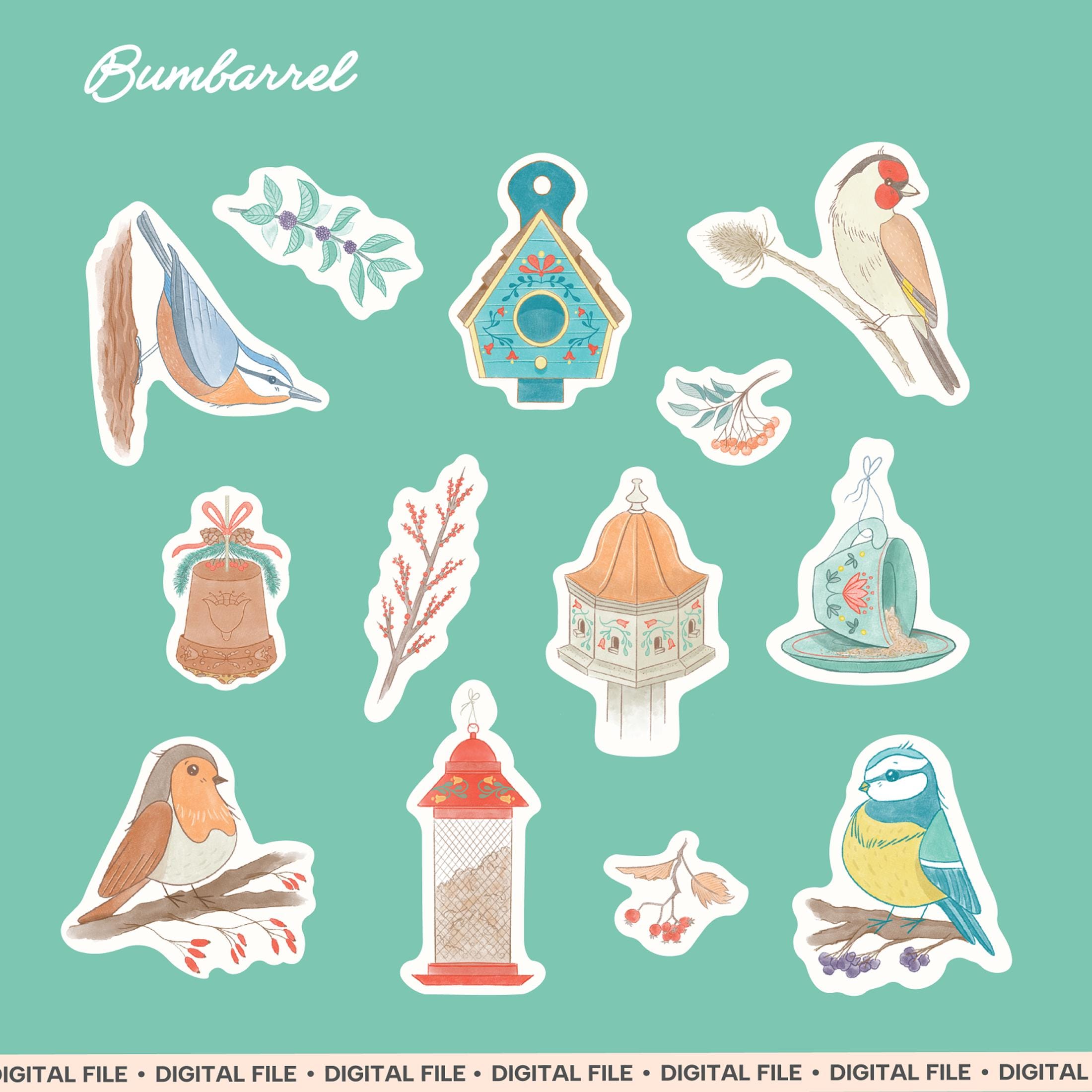 Digital Product: Bird Watching Journal Stickers