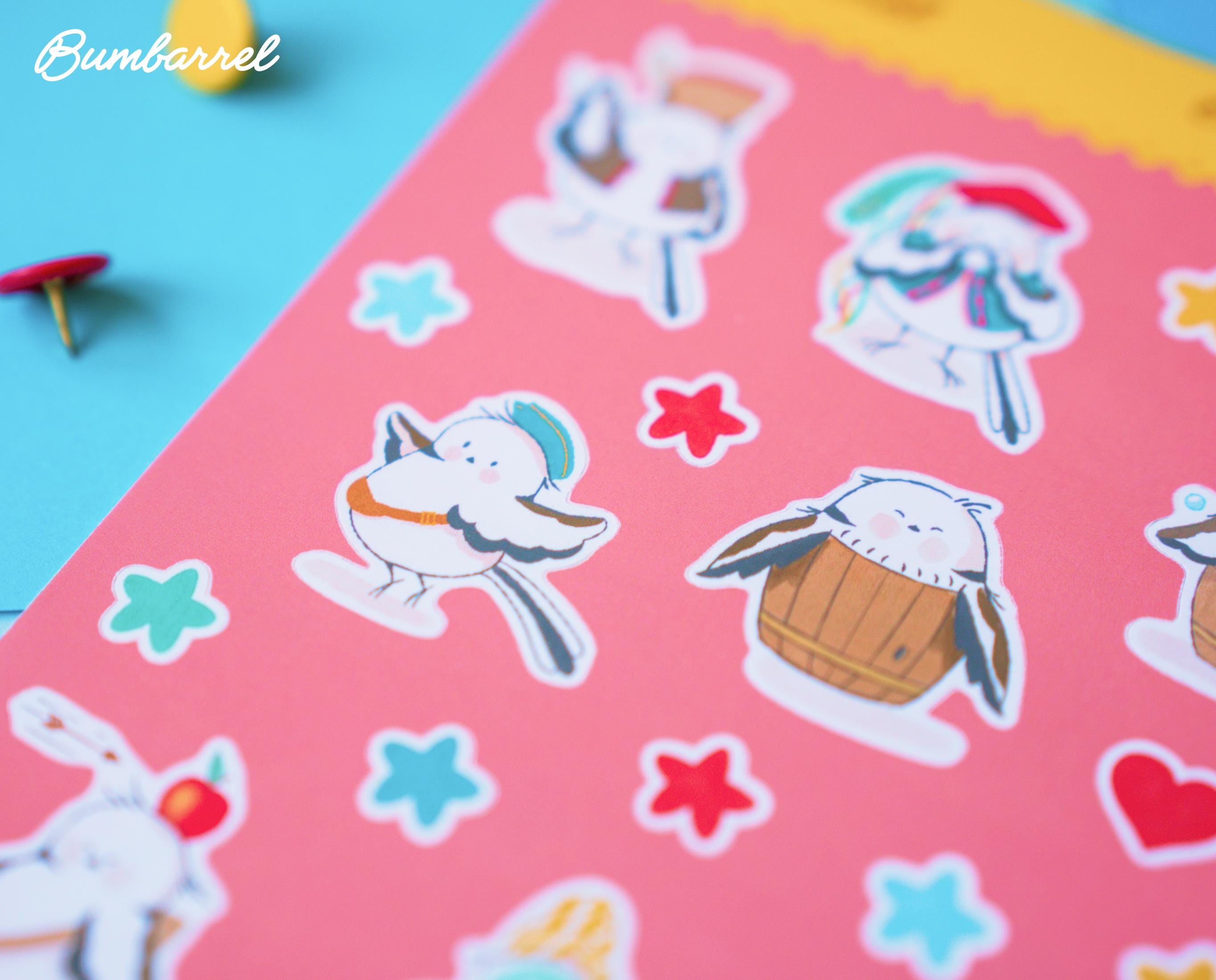 Bumbarrel Sticker Sheet - Vol. 2 - Cozy Bird Mascot Stickers