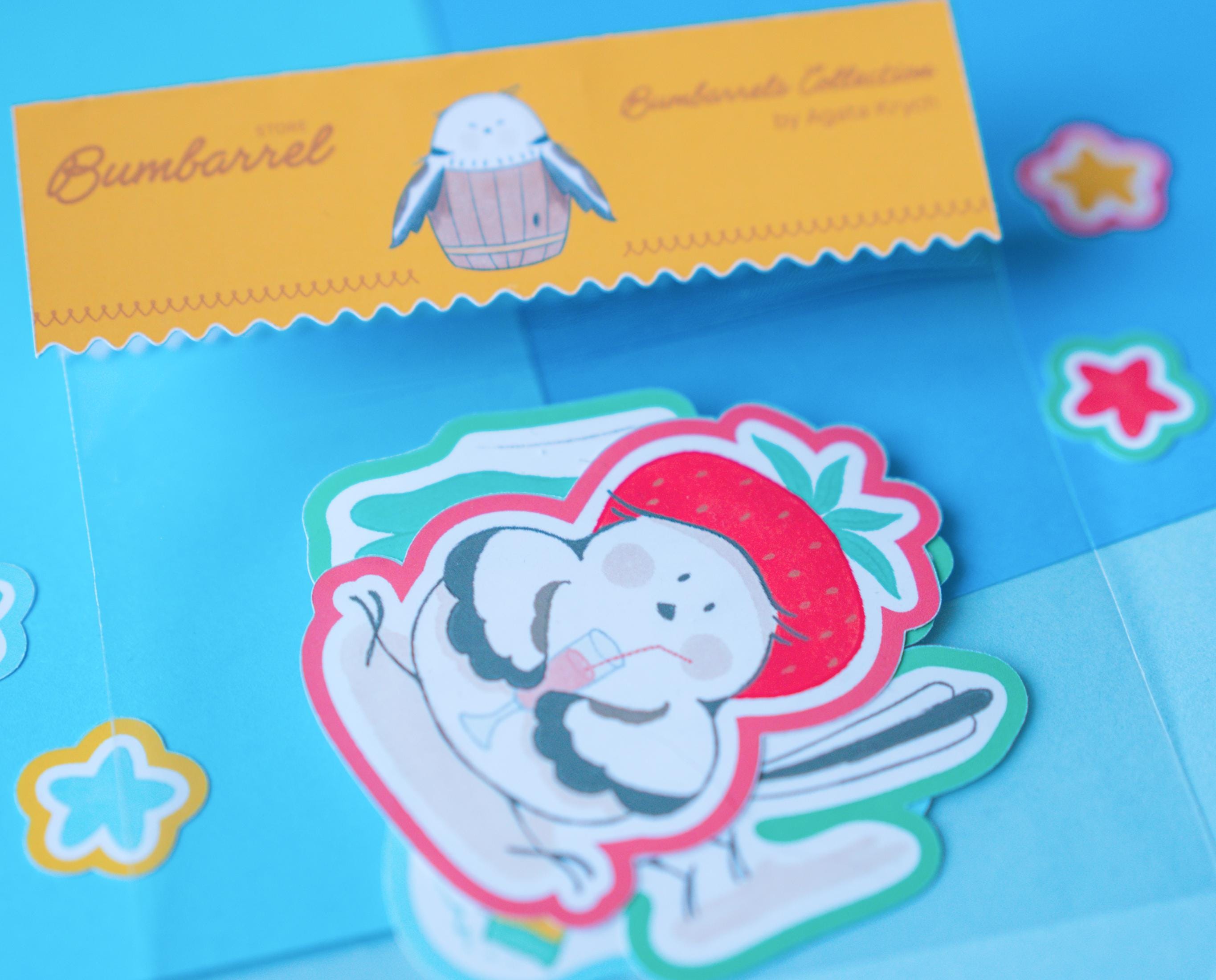 Three Bumbarrel Large Die-Cut Sticker Set