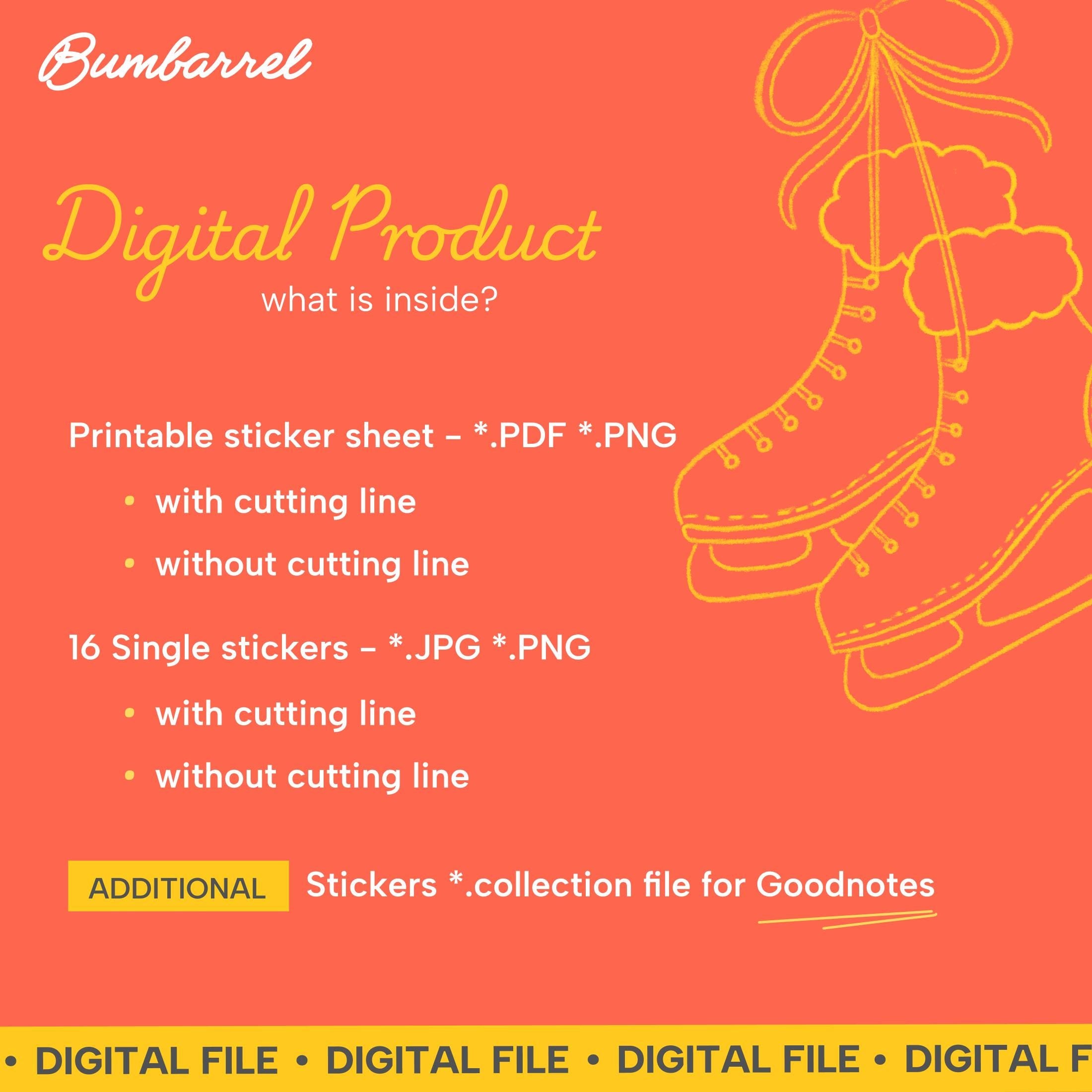 Hand-Painted Cottage Stickers for Ipad planner