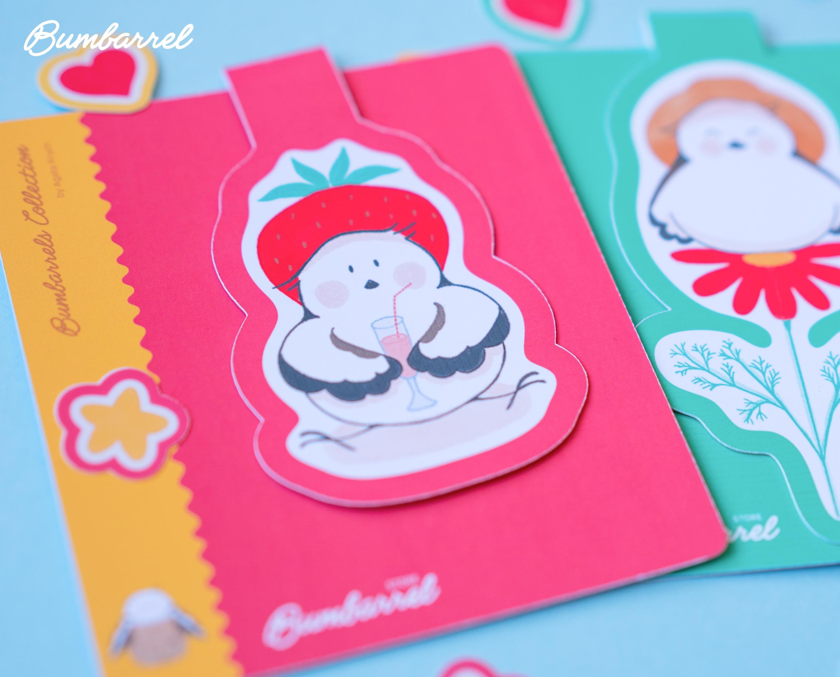 Strawberry Bird Bookmark