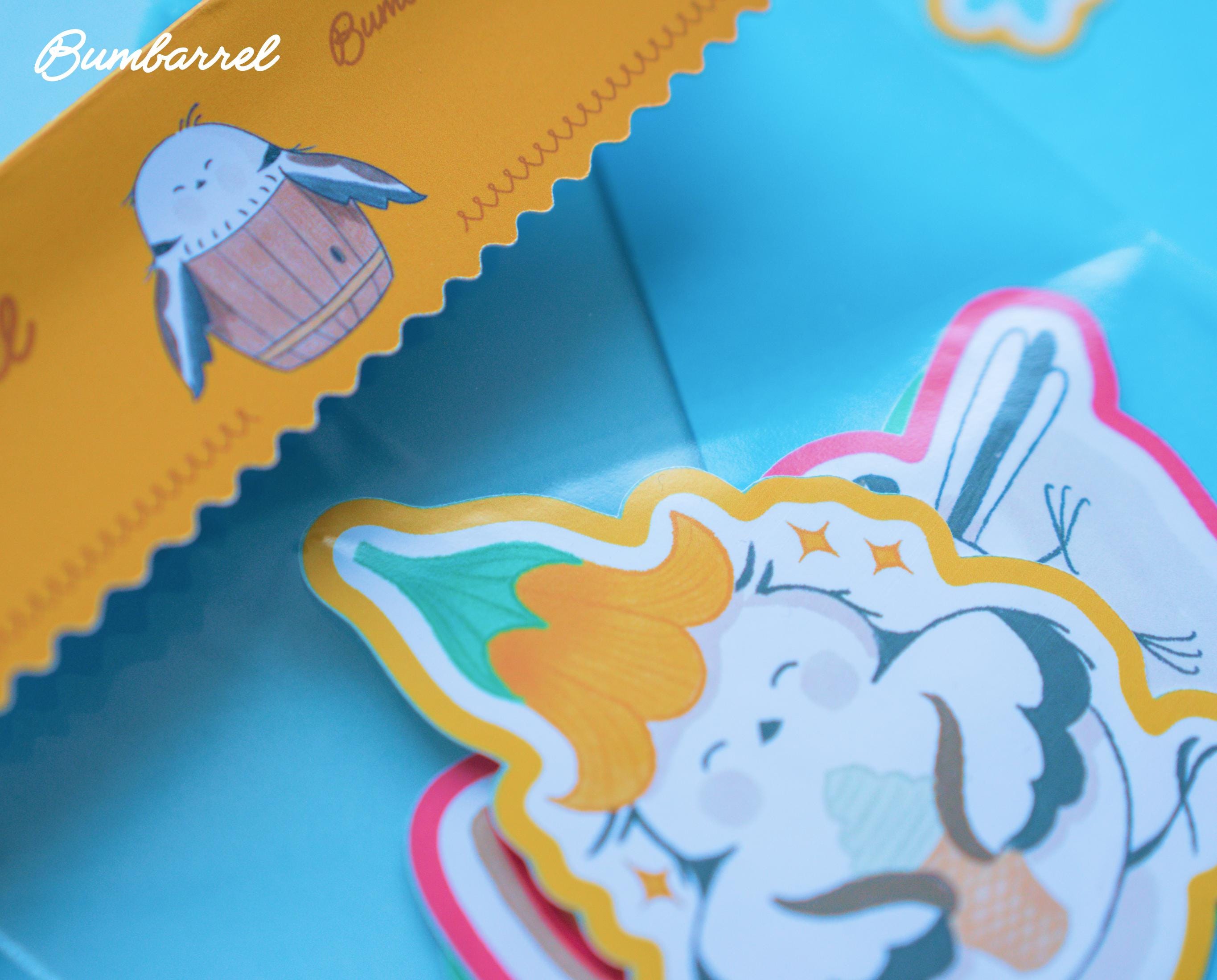 Three Bumbarrel Large Die-Cut Stickers Set