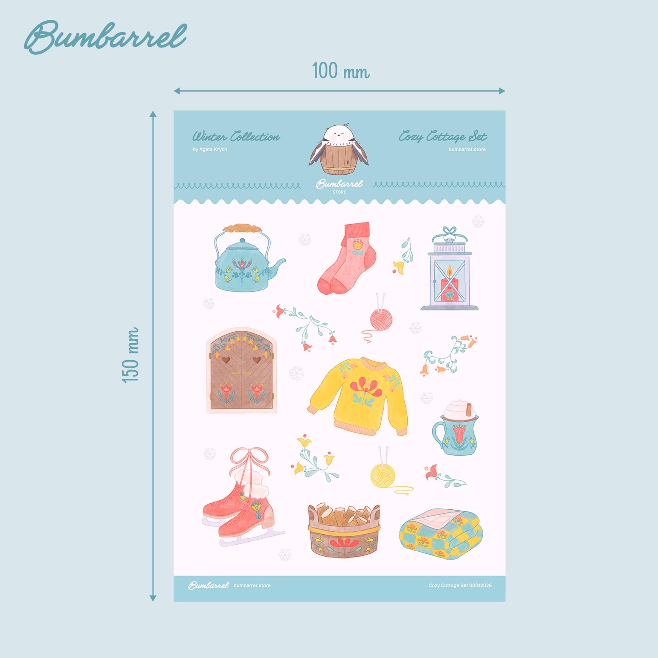 The Cottage Winter Sticker Sheet