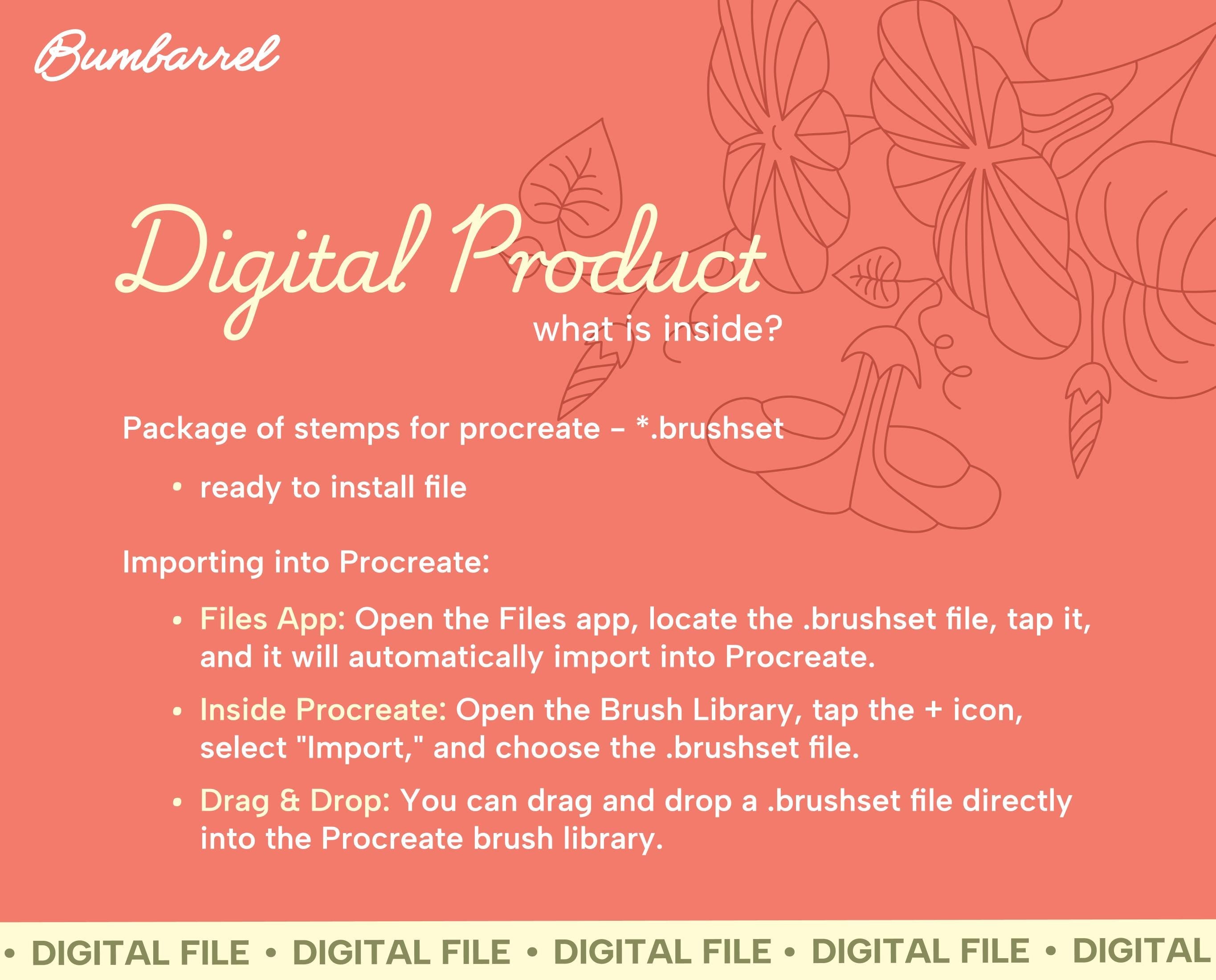 Birth Flowers Procreate Stamps: Hand-drawn Floral Designs