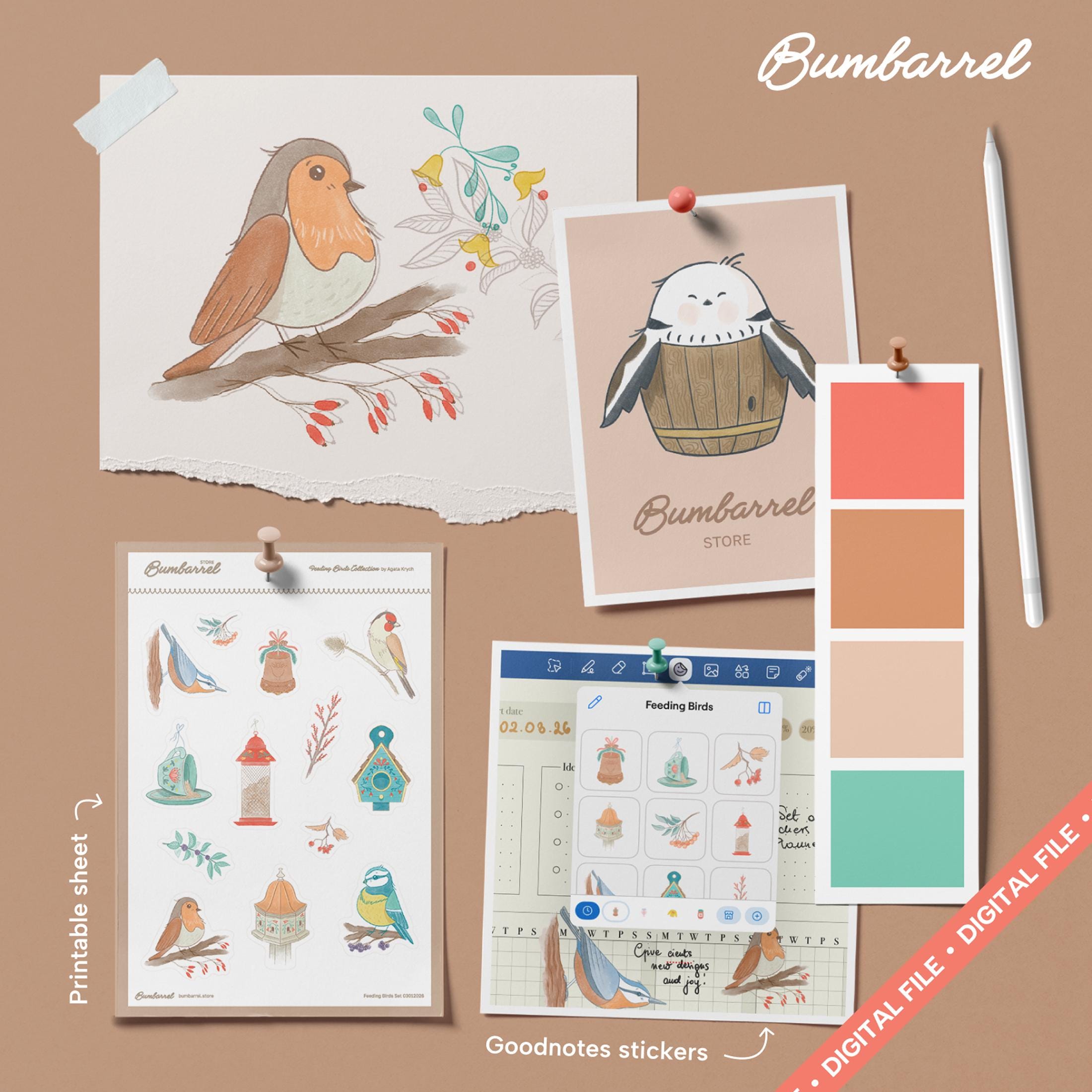 Digital Product: Bird Watching Journal Stickers