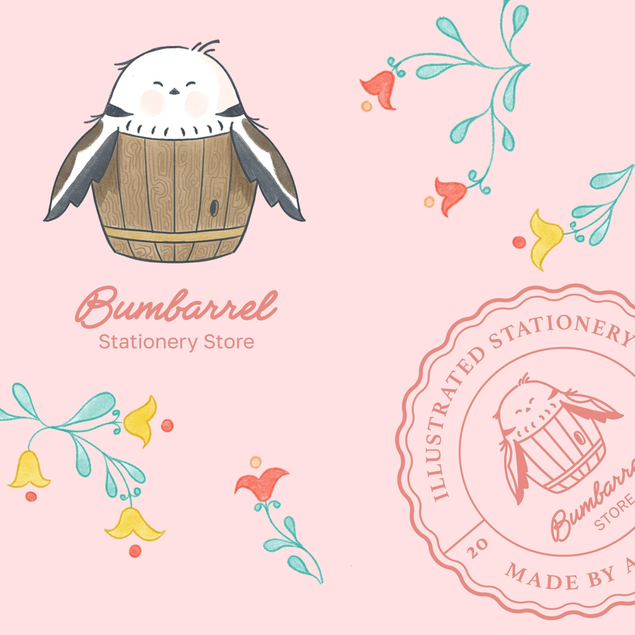 Three Bumbarrel Large Die-Cut Sticker Set
