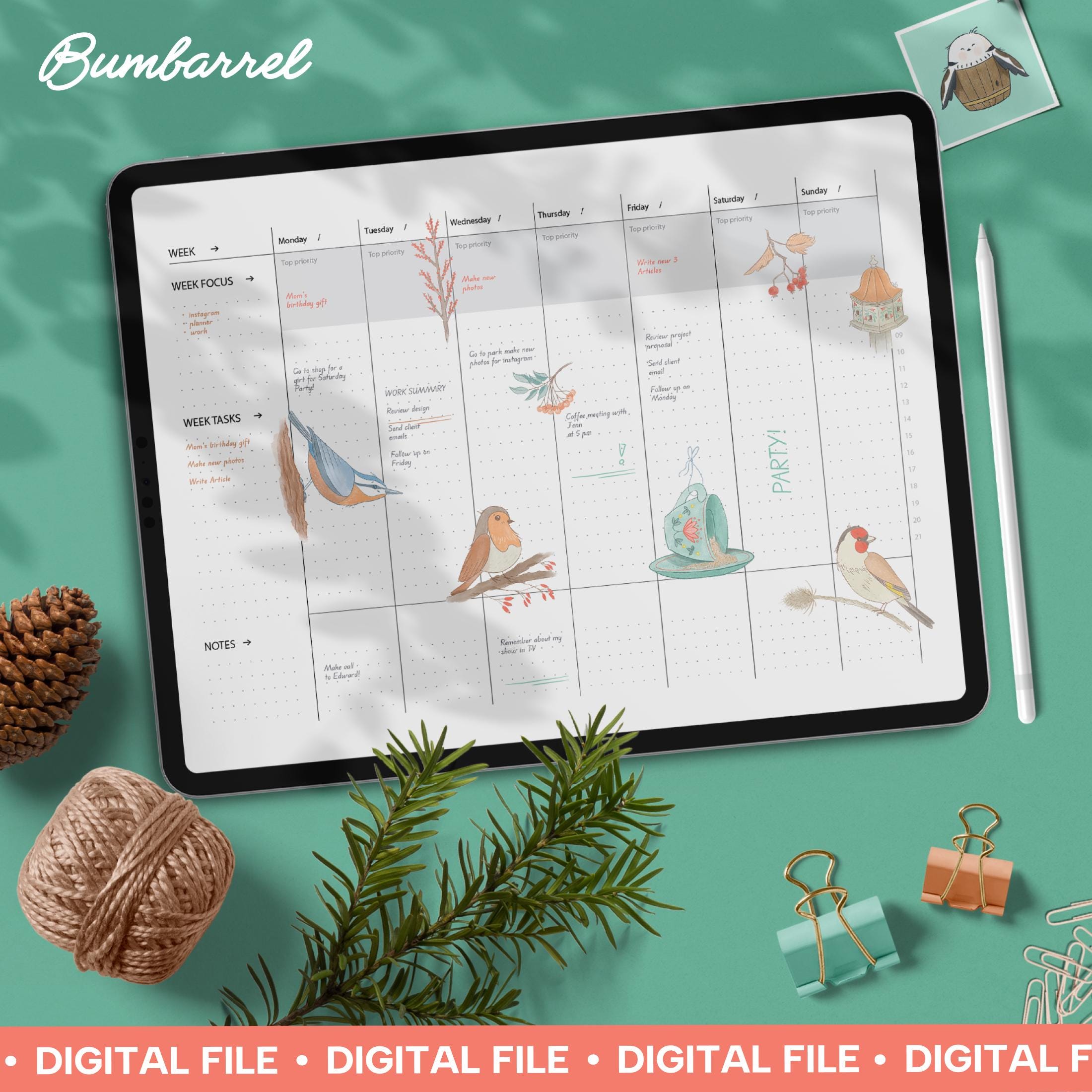 Digital Product: Bird Watching Journal Stickers