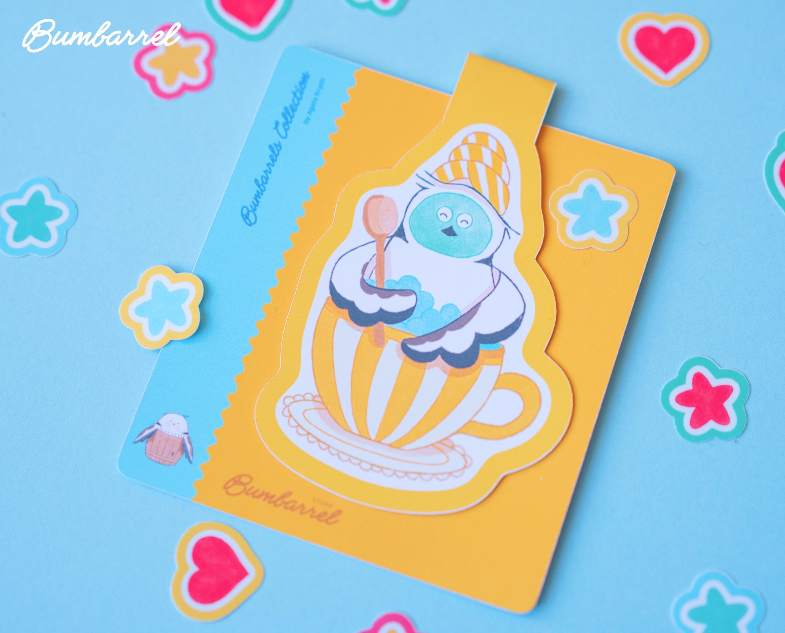 Hand-Painted  Long-Tailed Tit Bookmark