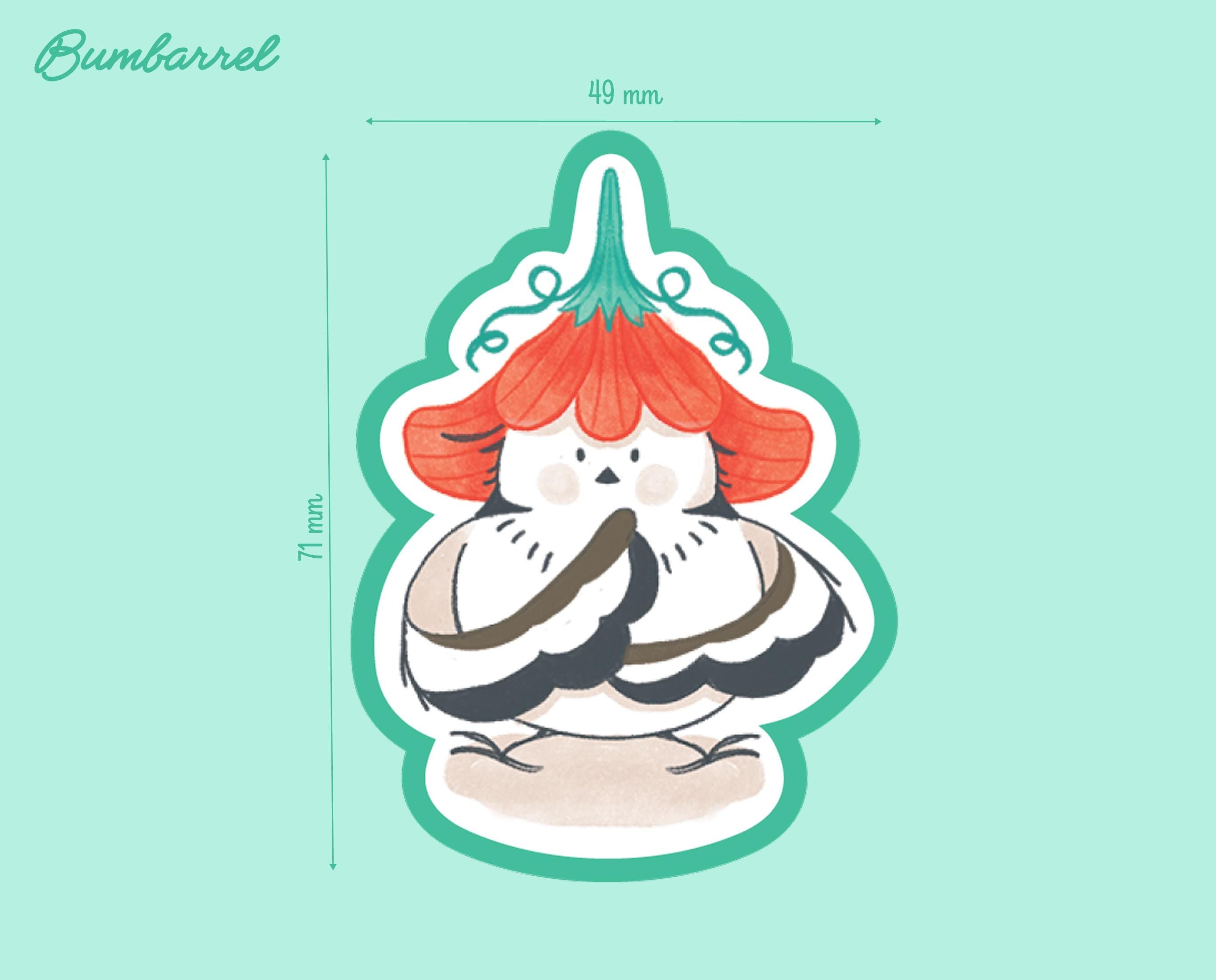 Three Bird Large Die-Cut Stickers Set