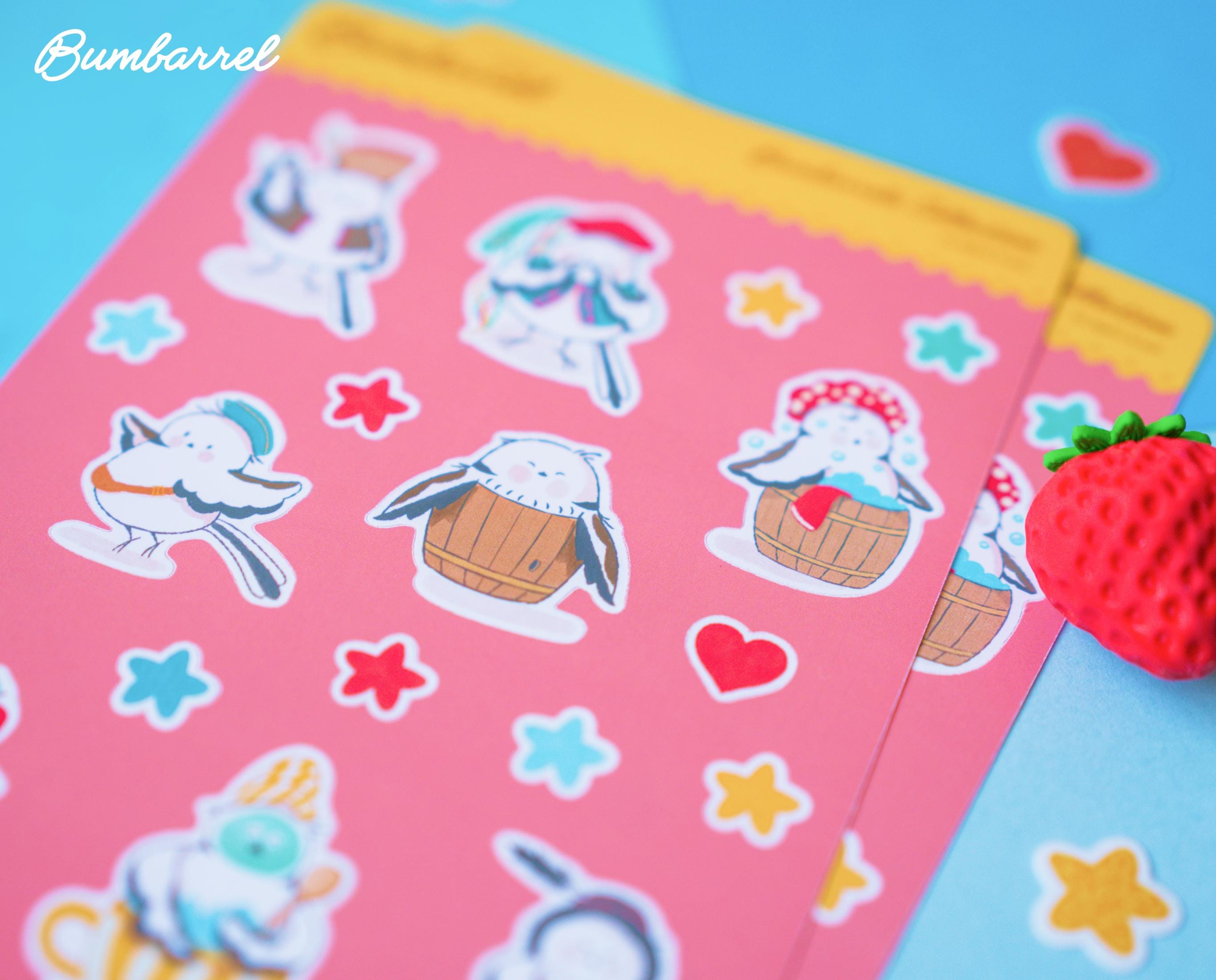 Bumbarrel Sticker Sheet - Vol. 2 - Cozy Bird Mascot Stickers
