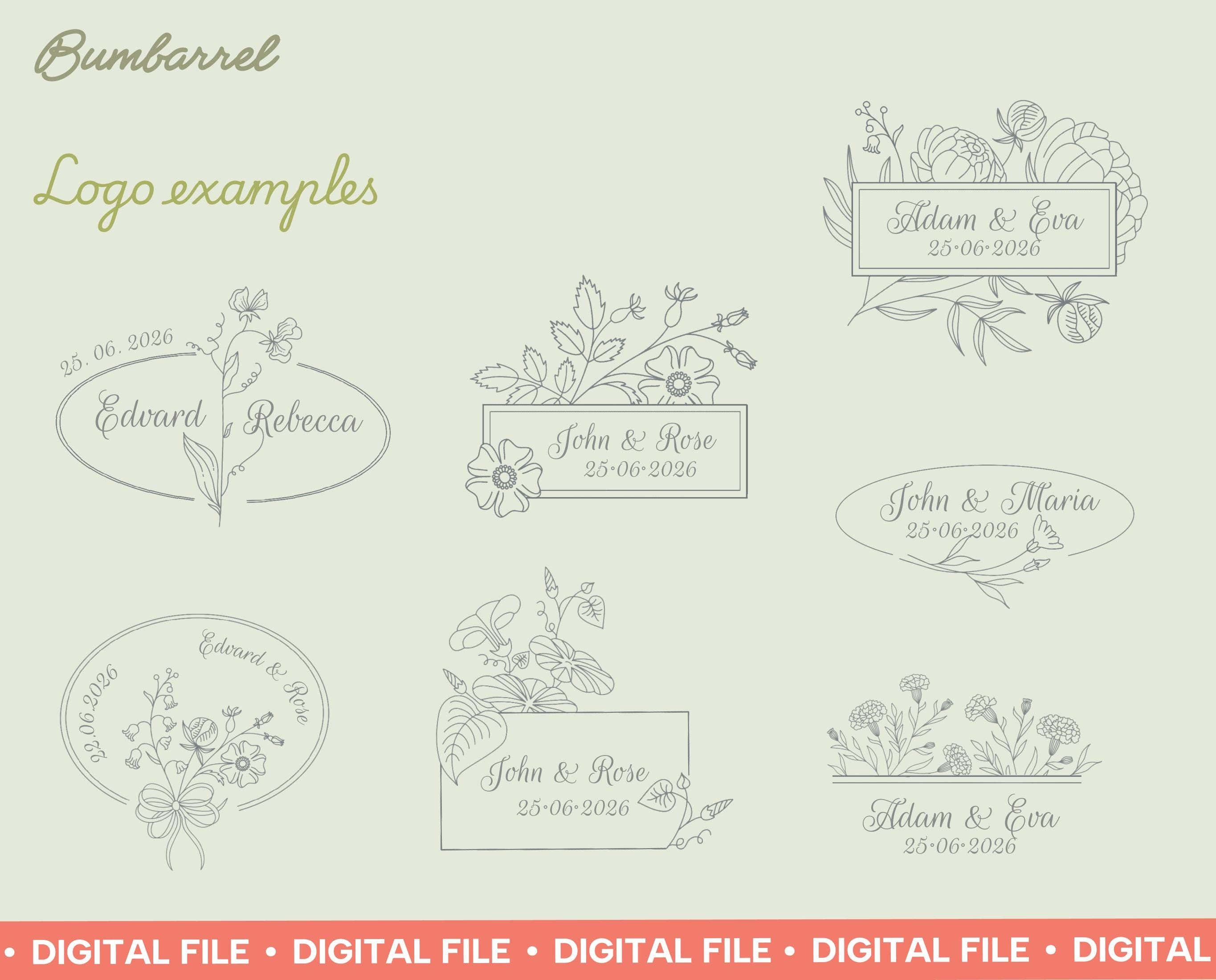 Birth Flower SVG and Procreate Stamps: Hand-drawn Floral Silhouettes