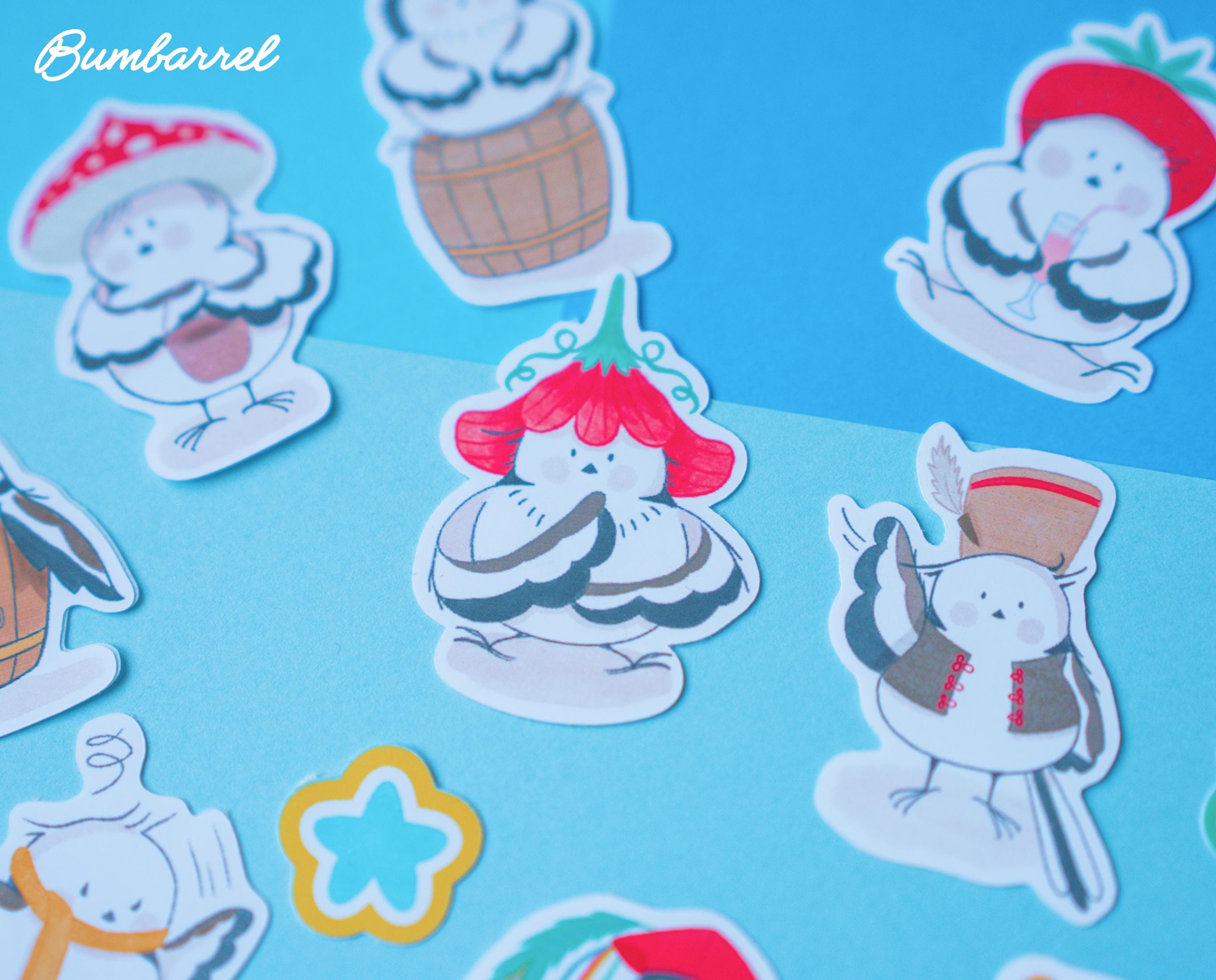 The Bumbarrel bundle | 19 Hand-Drawn Stickers, Complete Mascot Collection Vol. 1-3